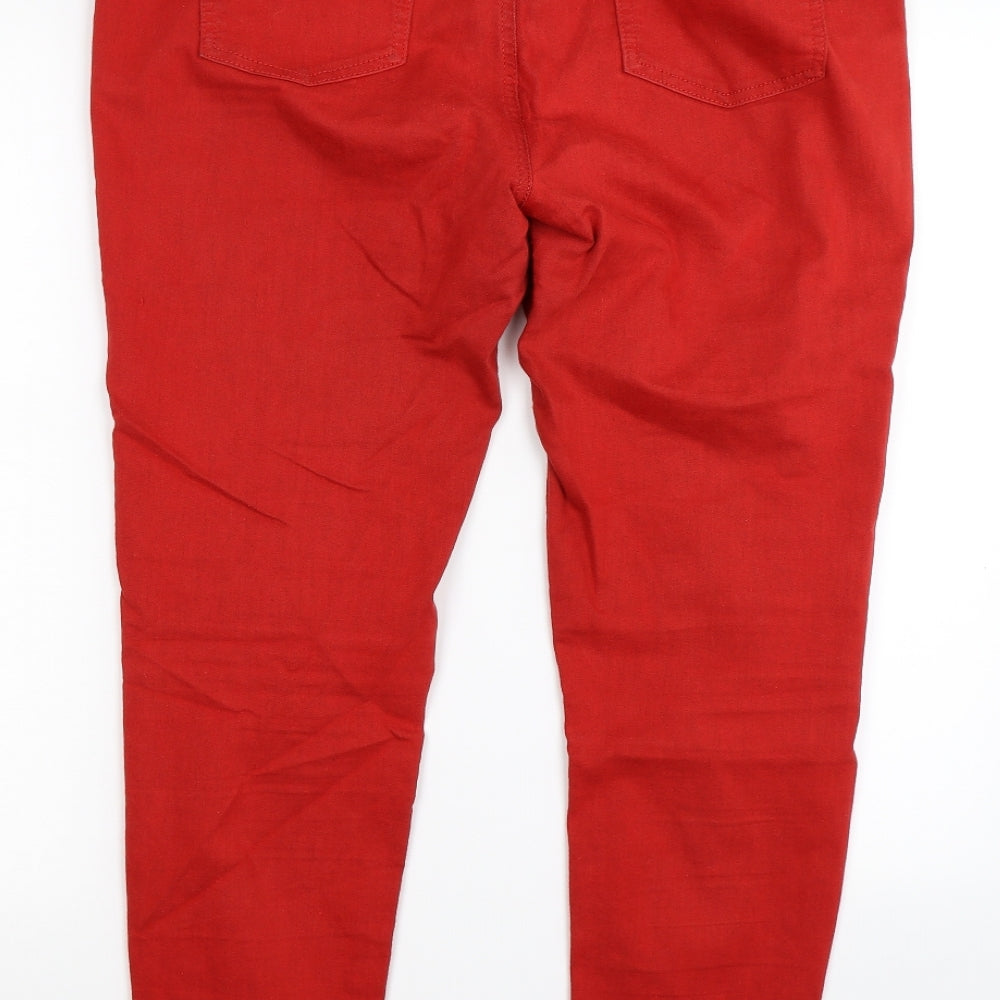 Marks and Spencer Womens Red  Denim Jegging Leggings Size 16 L27 in
