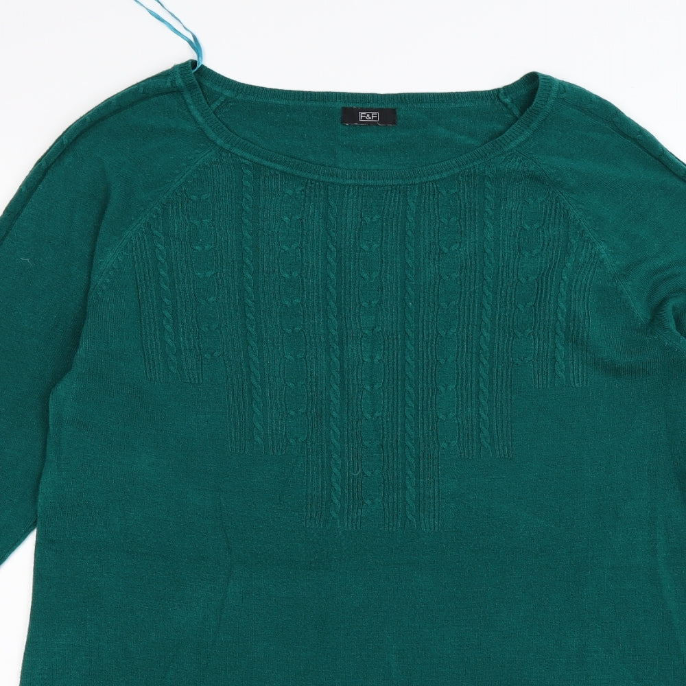 F&F Womens Green  Knit Jumper Dress  Size 18