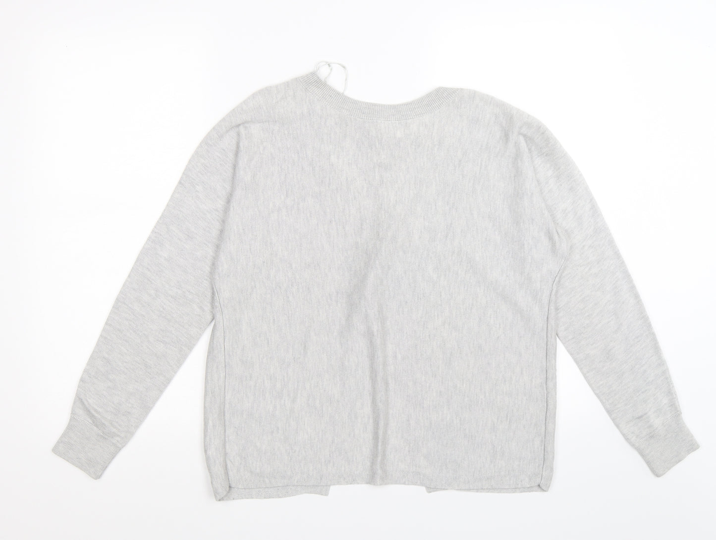 White Stuff Womens Grey  Knit Pullover Jumper Size 12  - open back