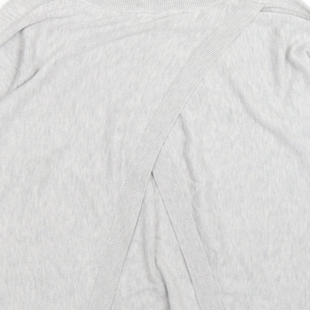 White Stuff Womens Grey  Knit Pullover Jumper Size 12  - open back
