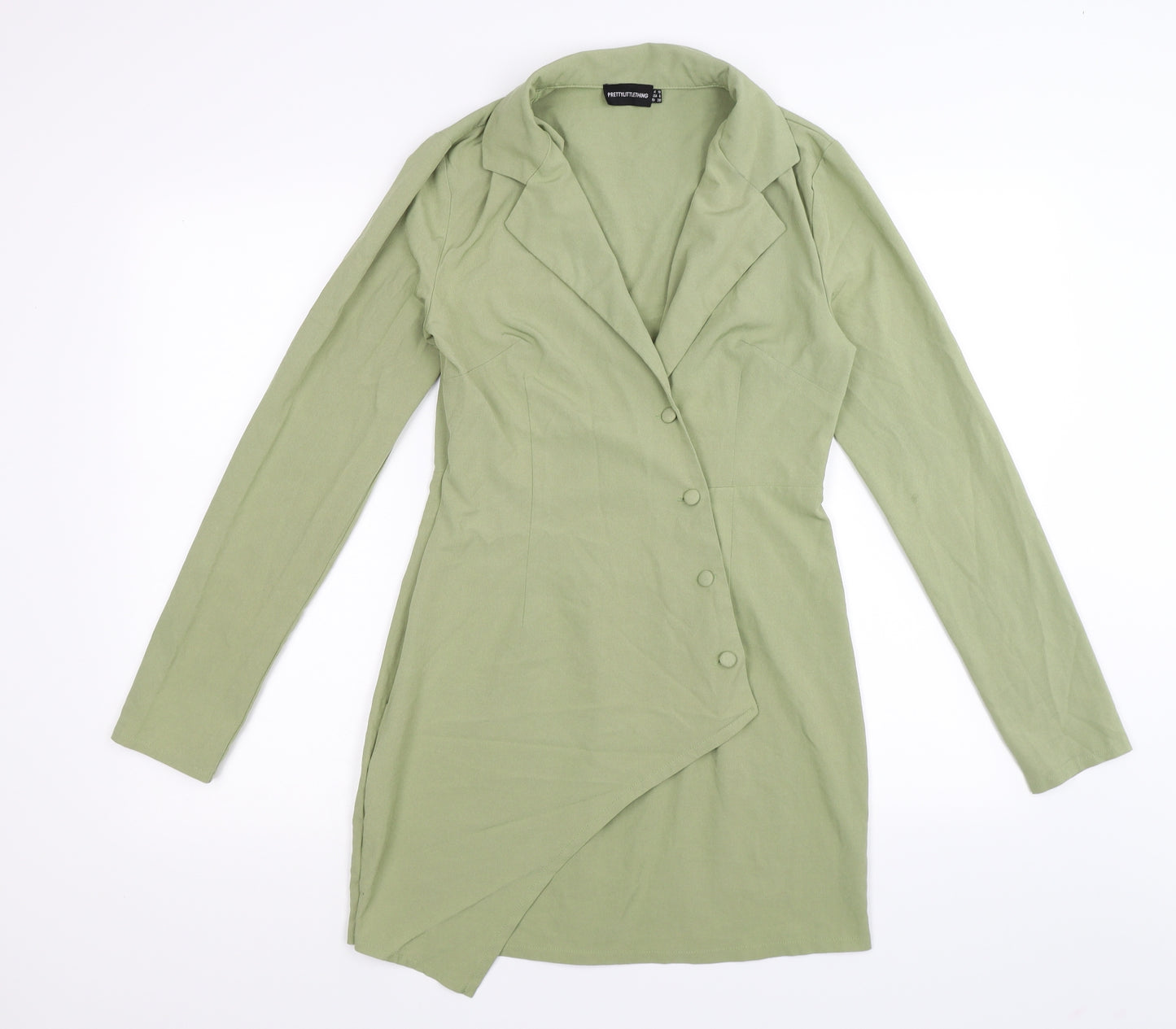 Pretty Little Thing  Womens Green   Jacket Dress  Size 10