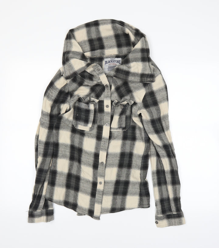 Blackstone Mens Black    Button-Up Size S