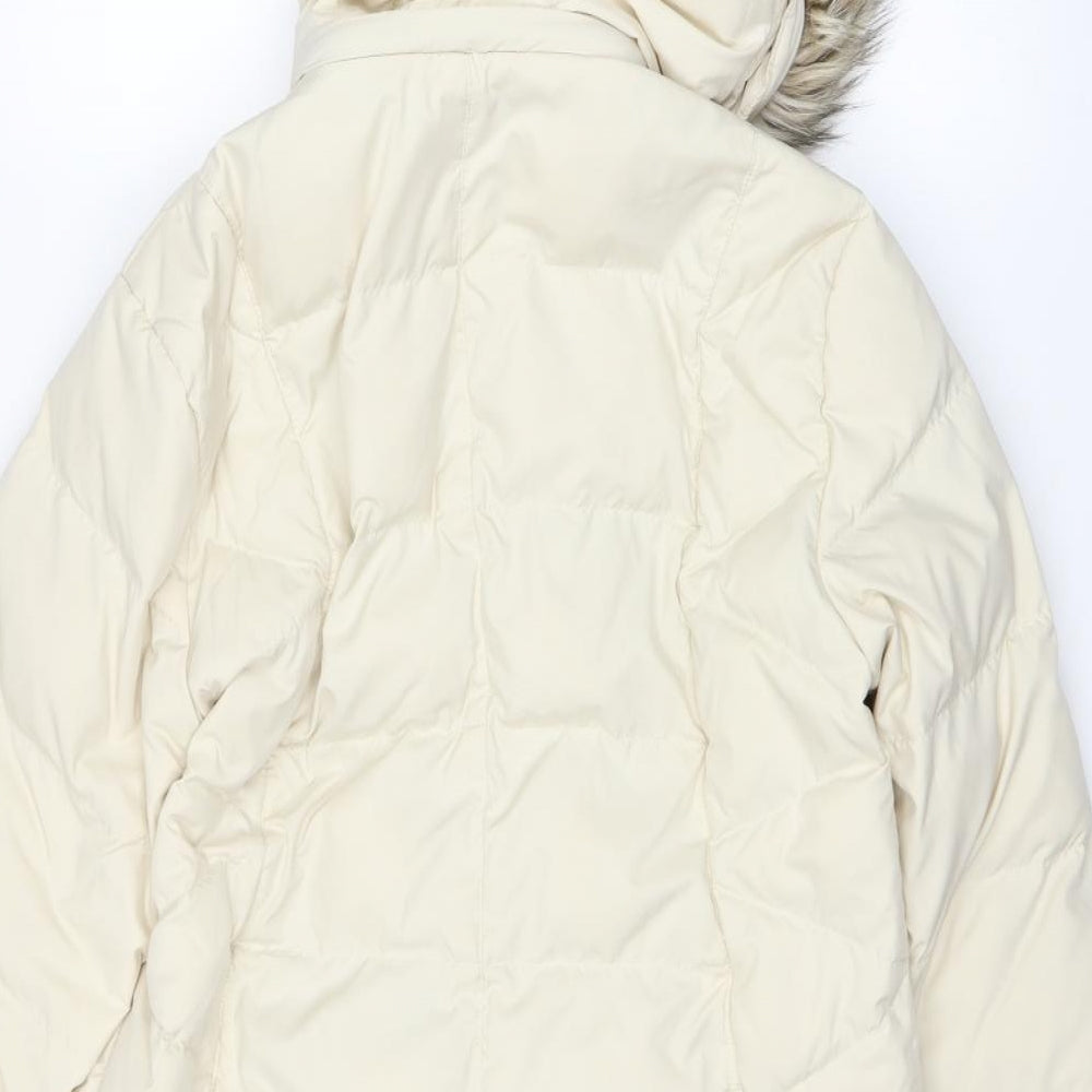 Per Una Womens White   Puffer Jacket Coat Size M