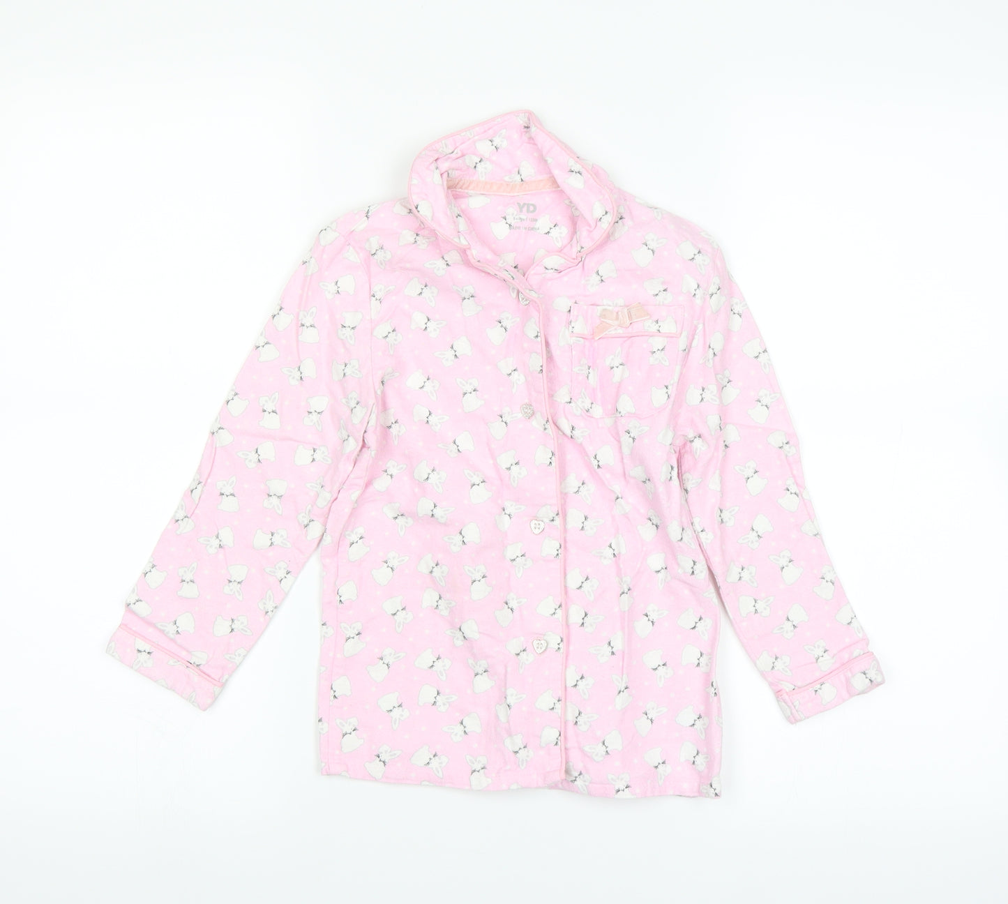 YD Girls Pink   Basic Button-Up Size 6-7 Years