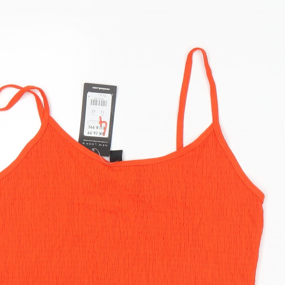 New Look Womens Orange   Basic T-Shirt Size 14