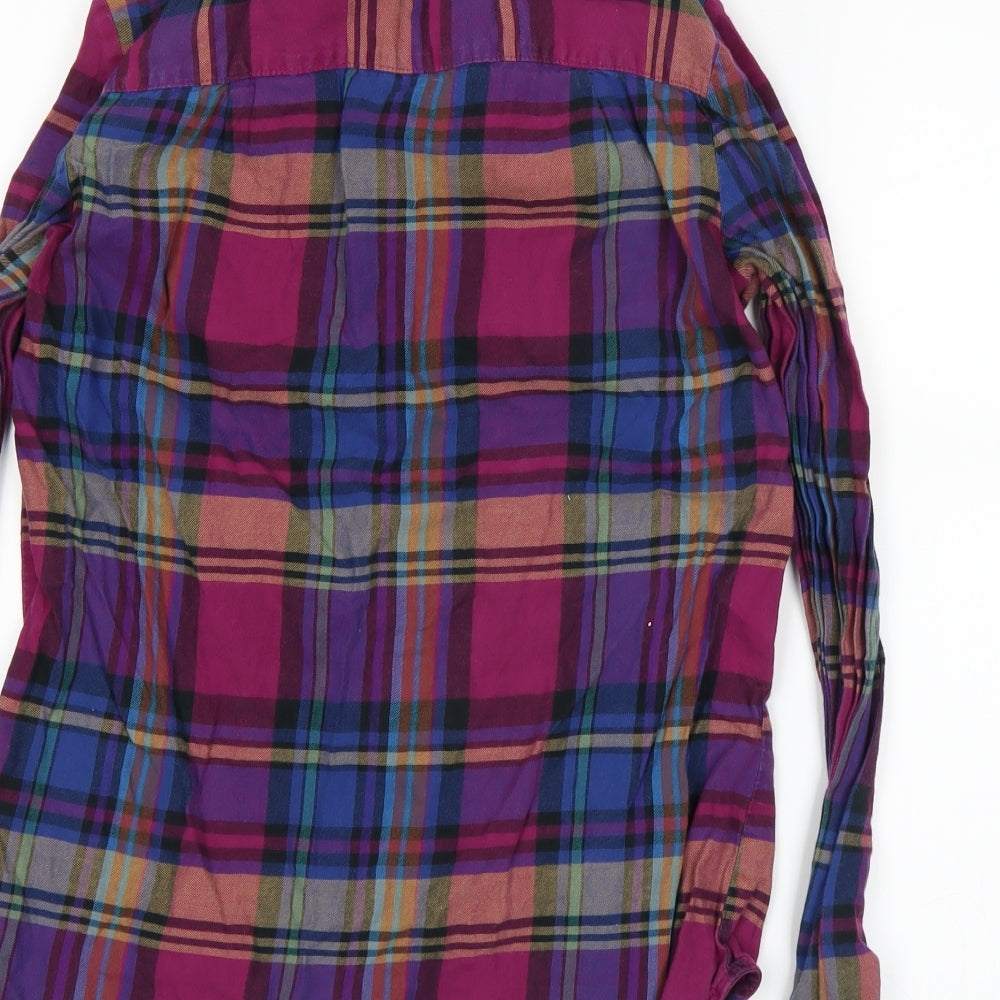 NEXT Womens Purple   Basic Button-Up Size 8