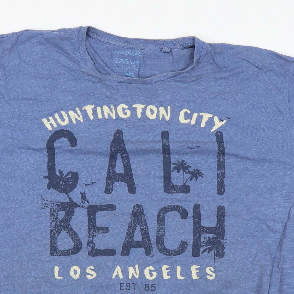 George Mens Blue    T-Shirt Size 2XL