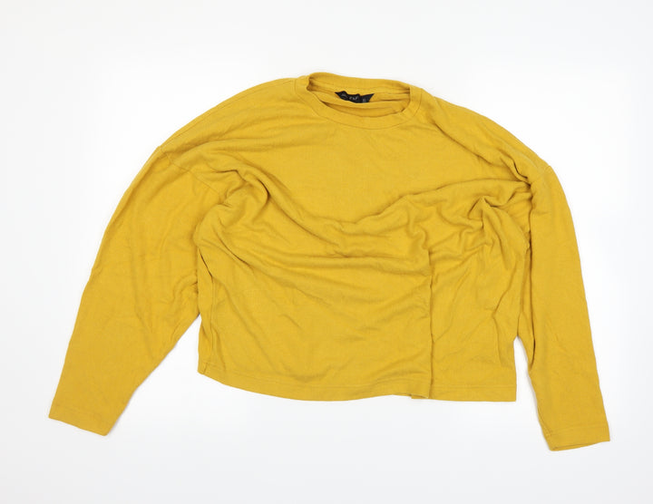 F&F Womens Yellow Pullover Jumper Size 14