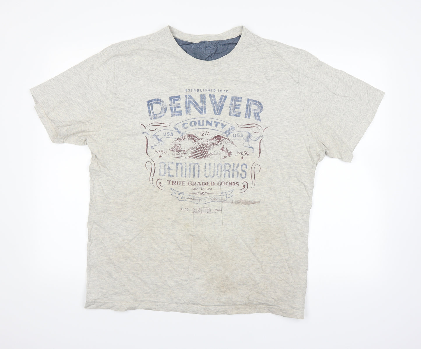 George Mens White    T-Shirt Size 2XL