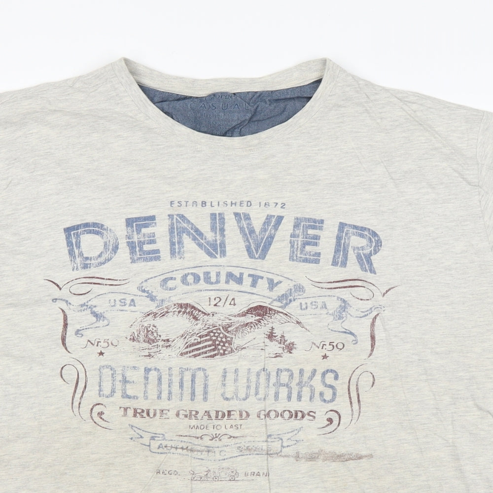 George Mens White    T-Shirt Size 2XL