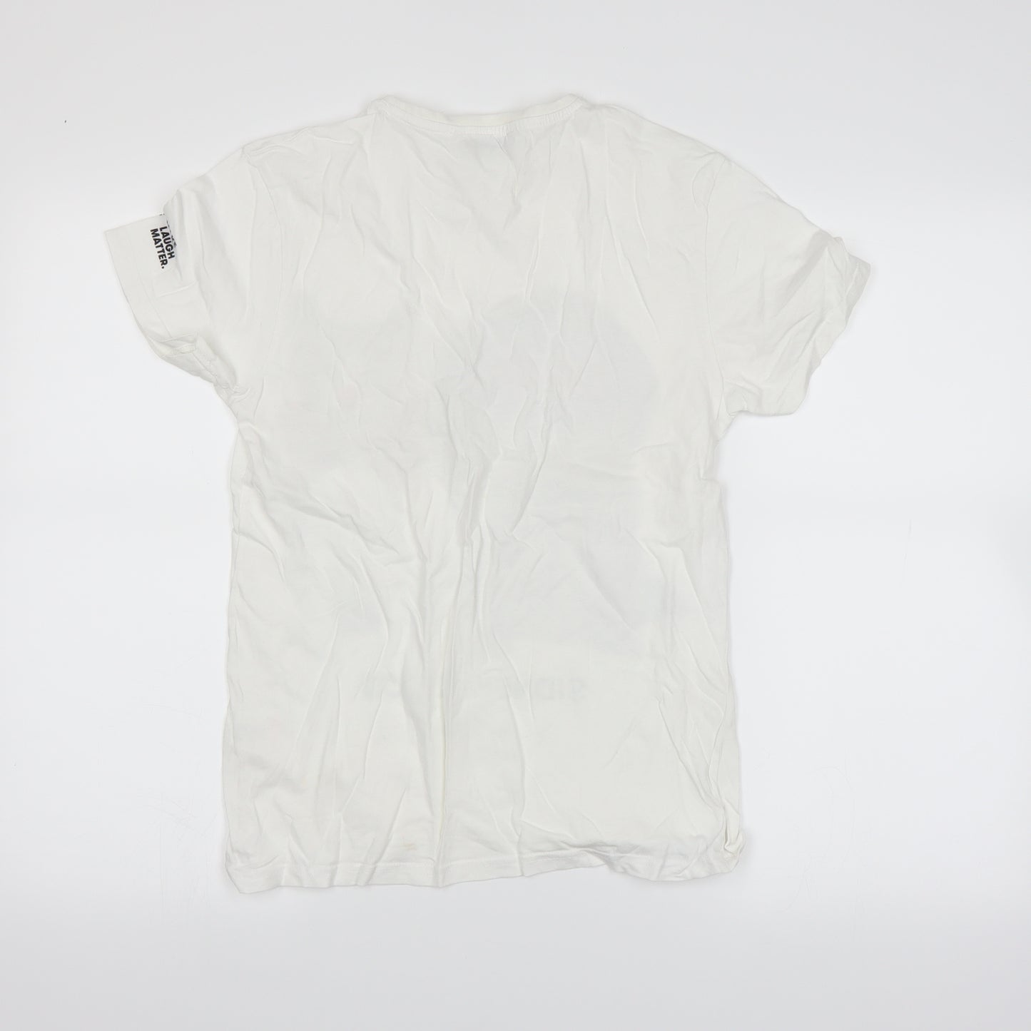 Comic Relief Womens White   Basic T-Shirt Size XS