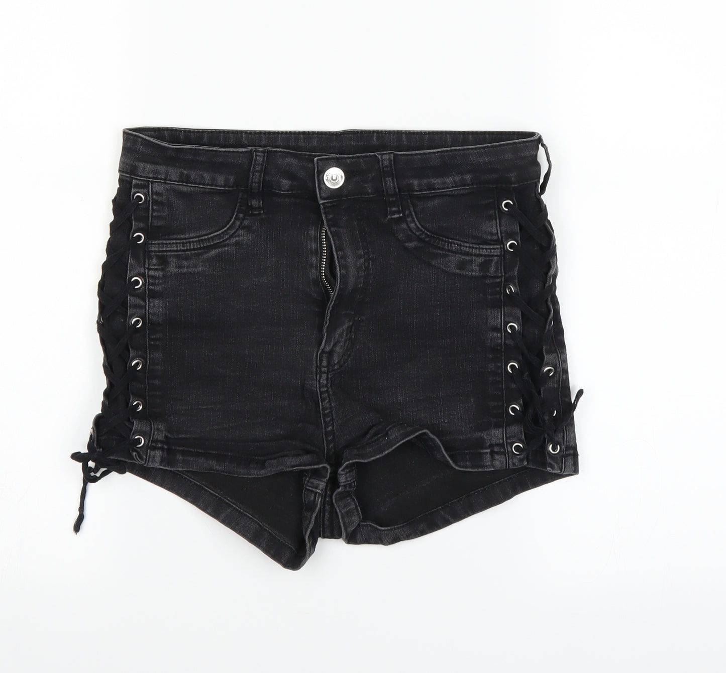 H&M Womens Black   Chino Shorts Size 12