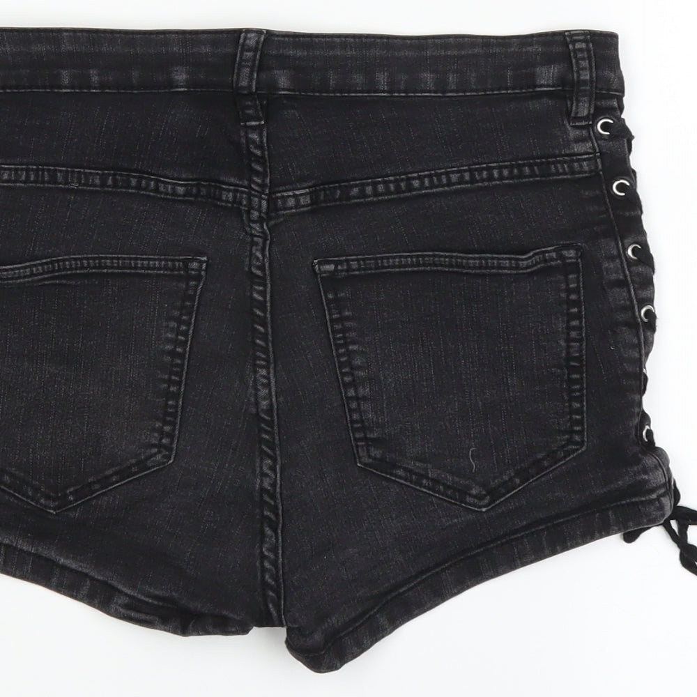 H&M Womens Black   Chino Shorts Size 12