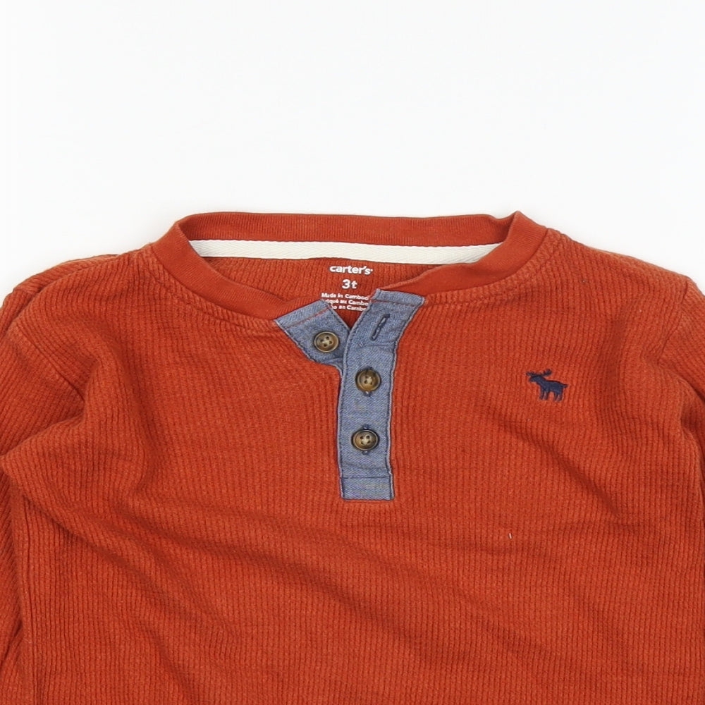George Boys Orange   Basic T-Shirt Size 2-3 Years