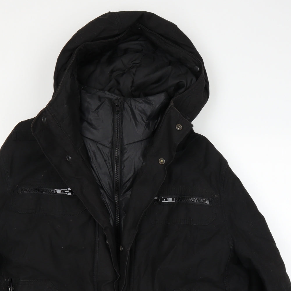 celio* Mens Black   Parka Coat Size XL
