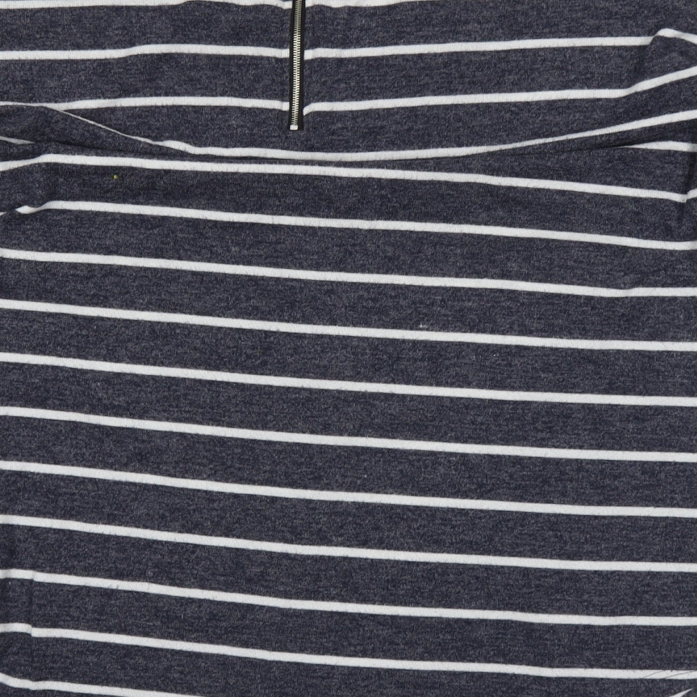 Primark Womens Blue Striped  Basic T-Shirt Size L