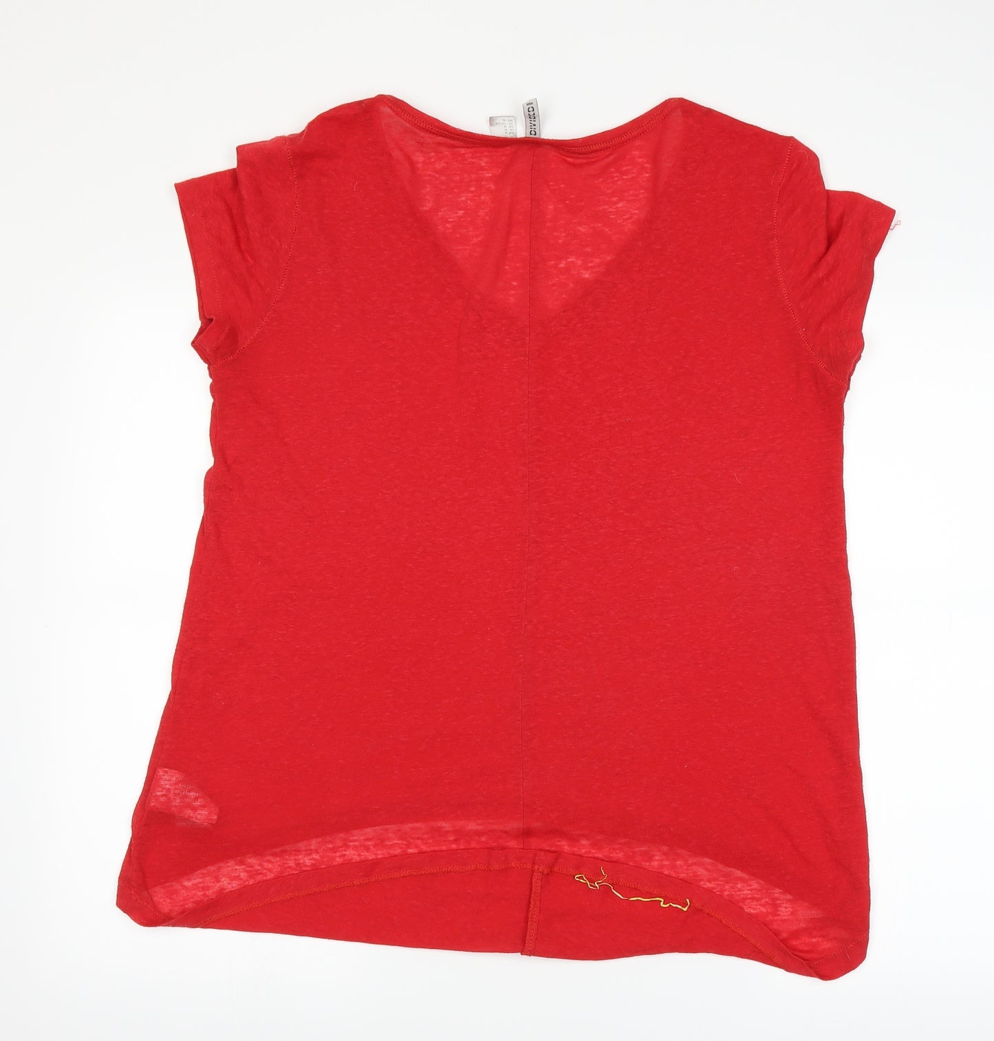 H&M Womens Red   Basic T-Shirt Size M