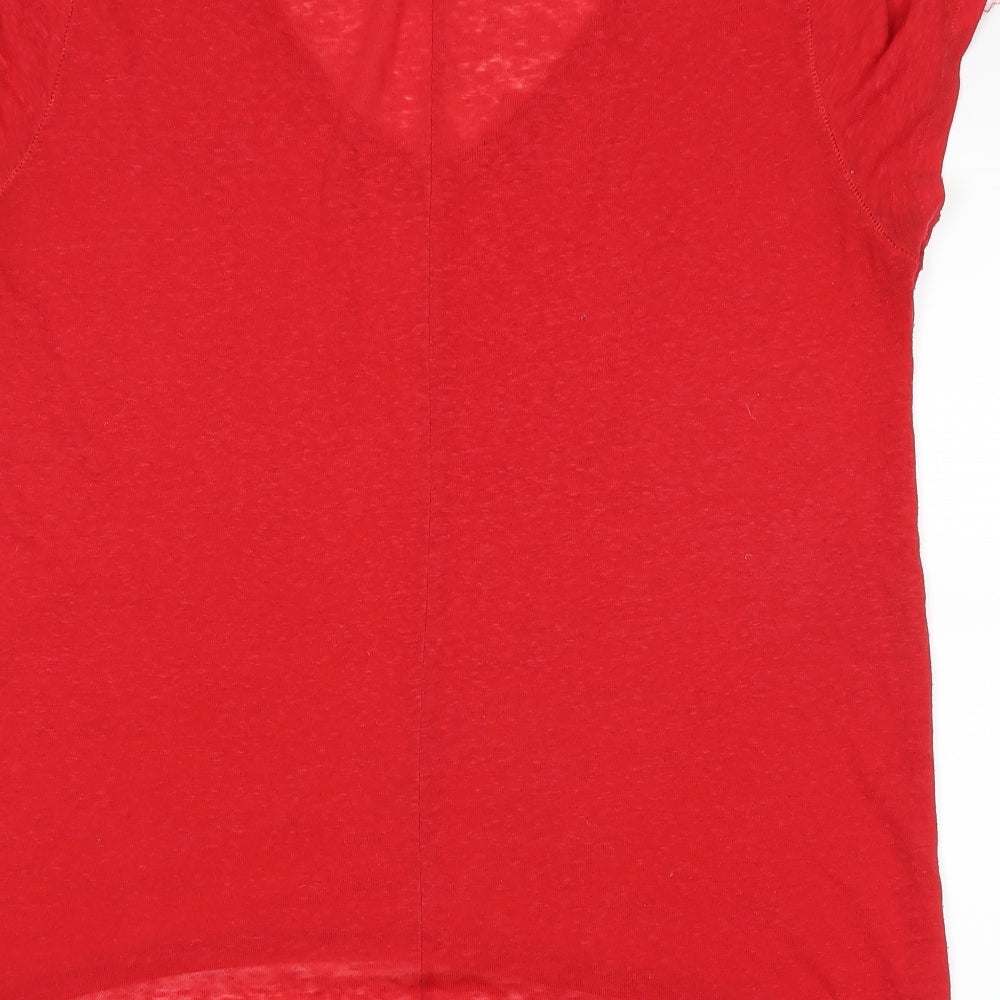 H&M Womens Red   Basic T-Shirt Size M