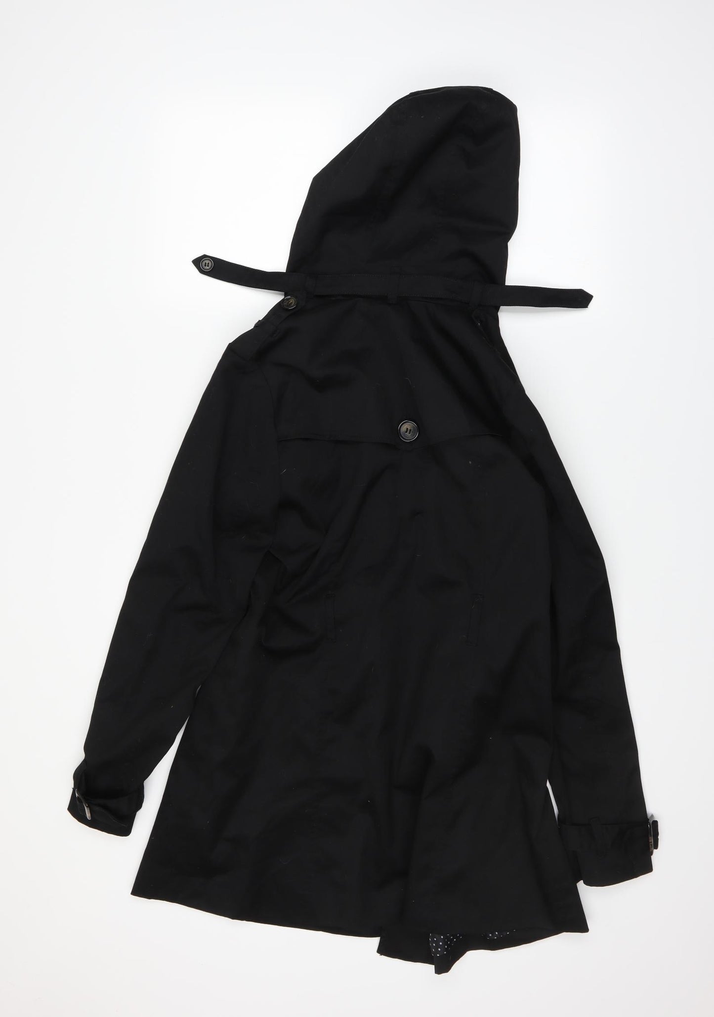 H&M Womens Black   Overcoat Coat Size S
