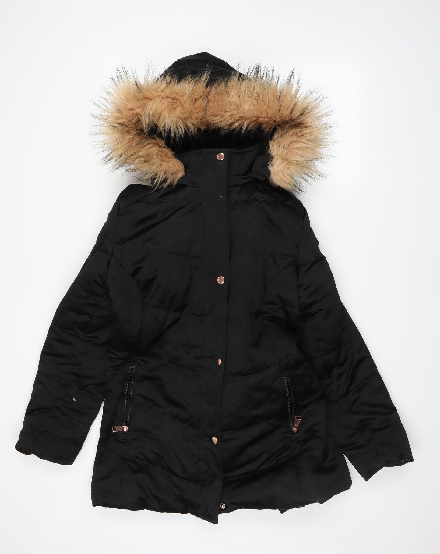 Roman Womens Black   Parka Coat Size 18