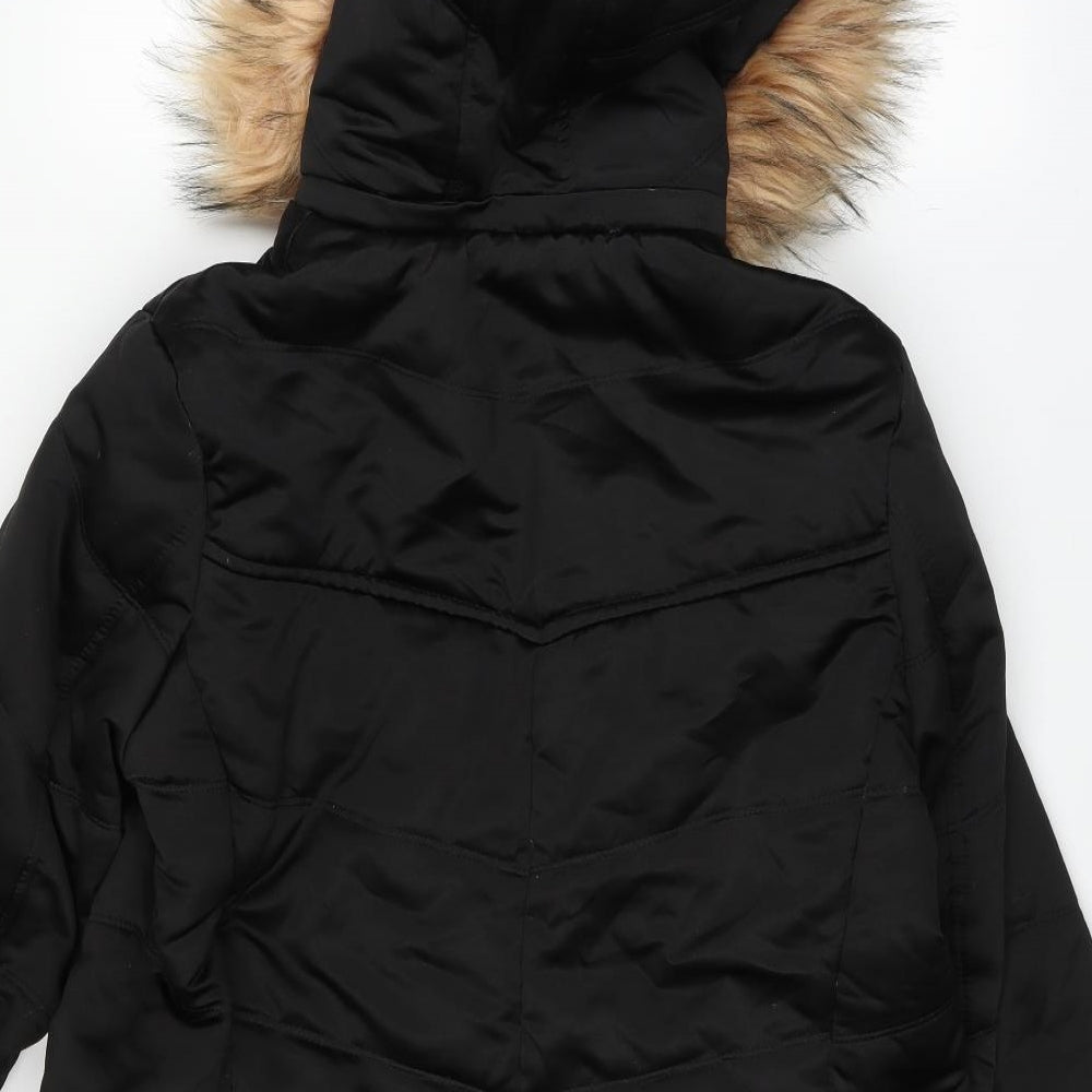 Roman Womens Black   Parka Coat Size 18