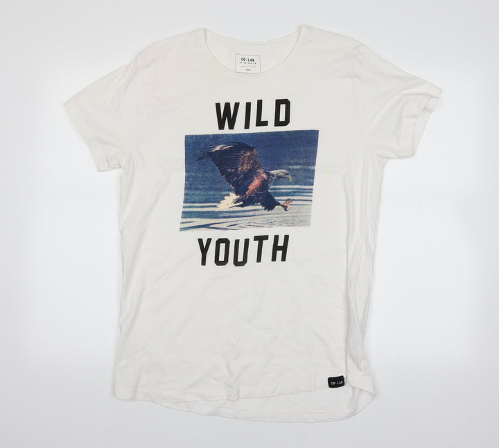 CO LABS Mens White    T-Shirt Size L