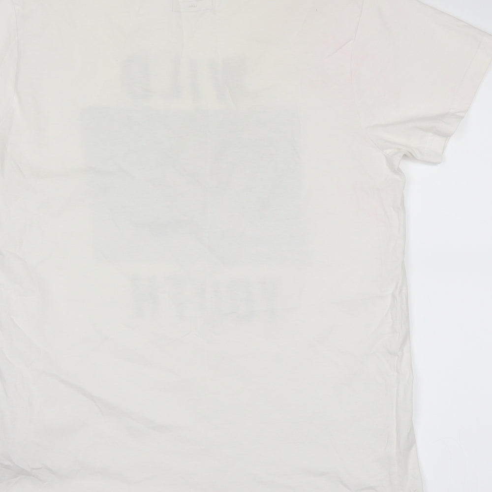 CO LABS Mens White    T-Shirt Size L