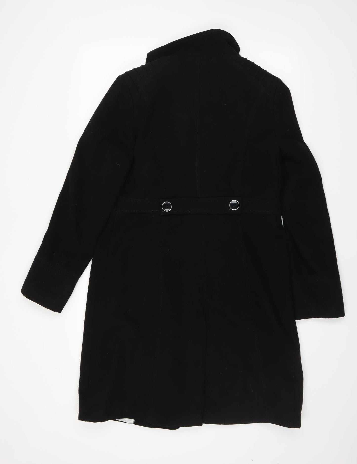 Wallis Womens Black   Overcoat Coat Size 10
