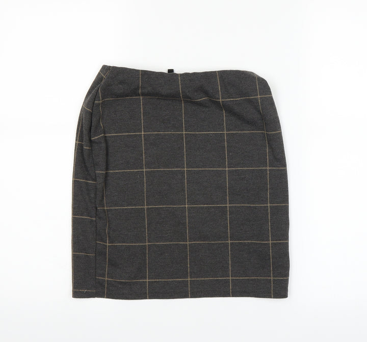 New Look Womens Grey A-Line Skirt Size 8