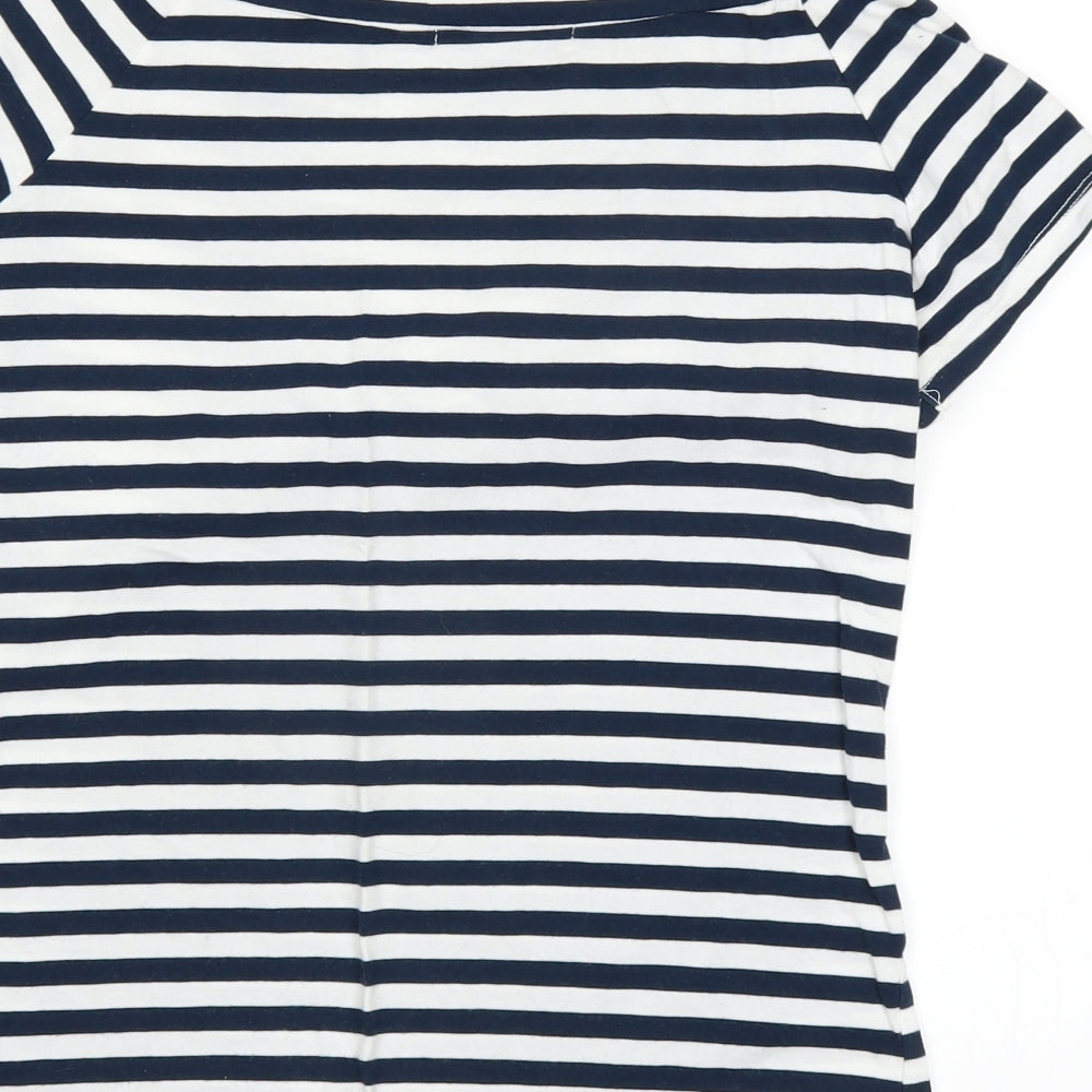 Atmosphere Womens Blue Striped  Basic T-Shirt Size 16