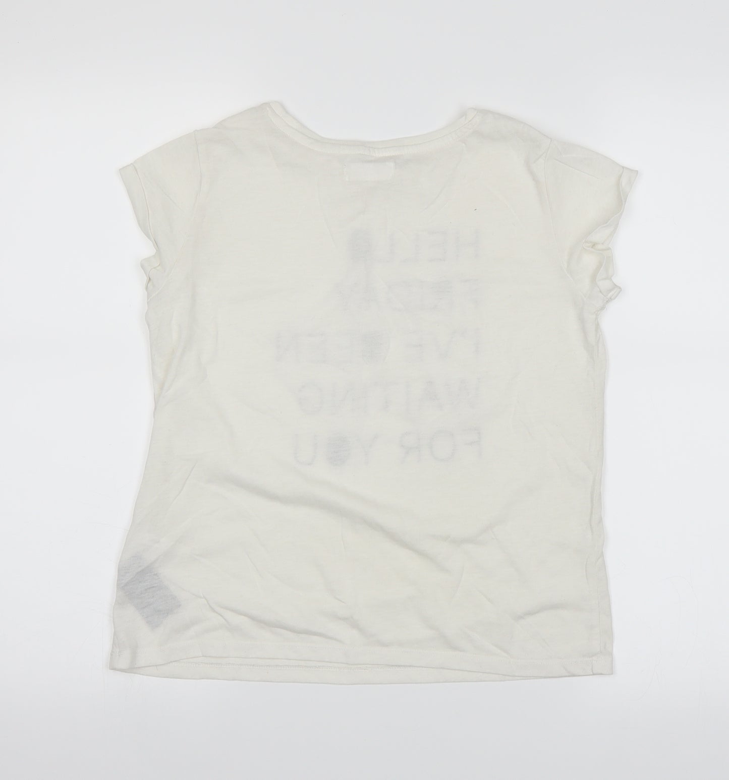 H&M Girls White   Basic T-Shirt Size 12-13 Years