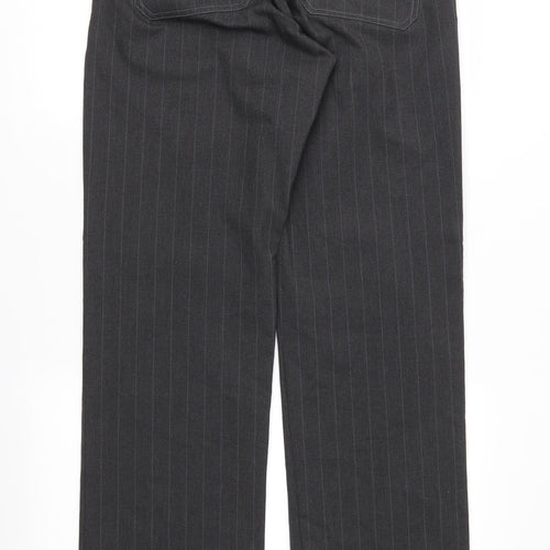 River Island Mens Grey Striped  Trousers  Size 32 in L34 in