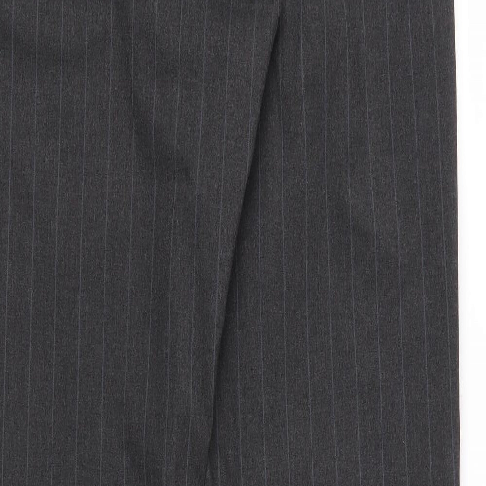 River Island Mens Grey Striped  Trousers  Size 32 in L34 in
