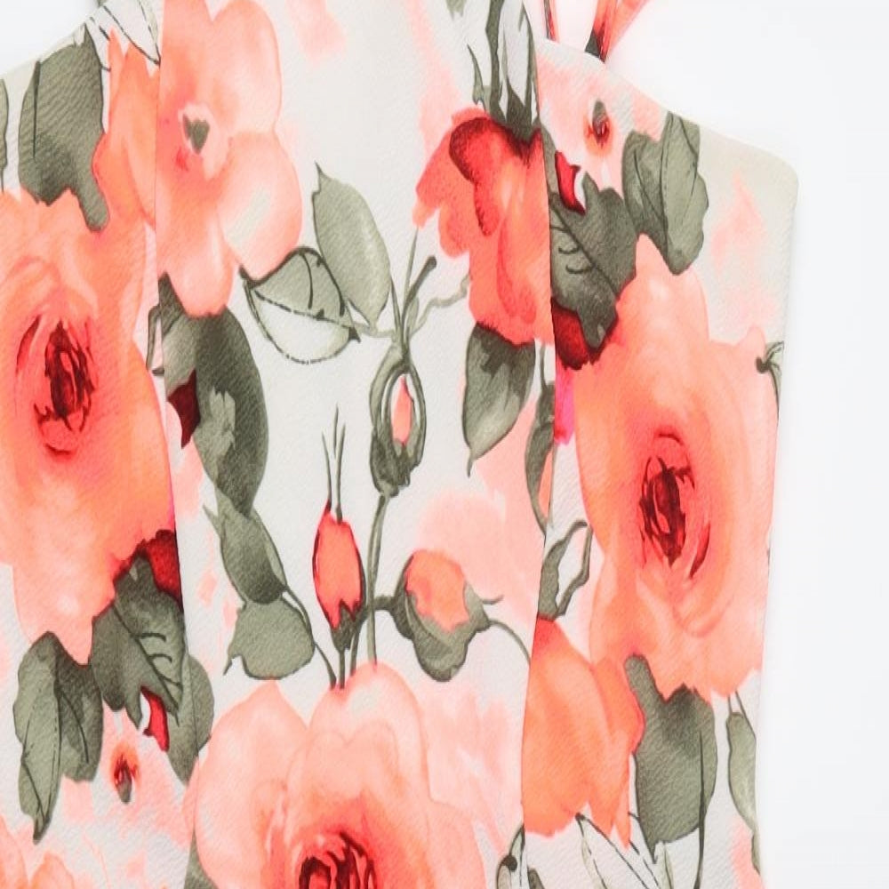 Quiz Womens Pink Floral  Bodycon  Size 14