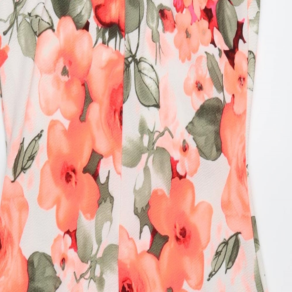 Quiz Womens Pink Floral  Bodycon  Size 14