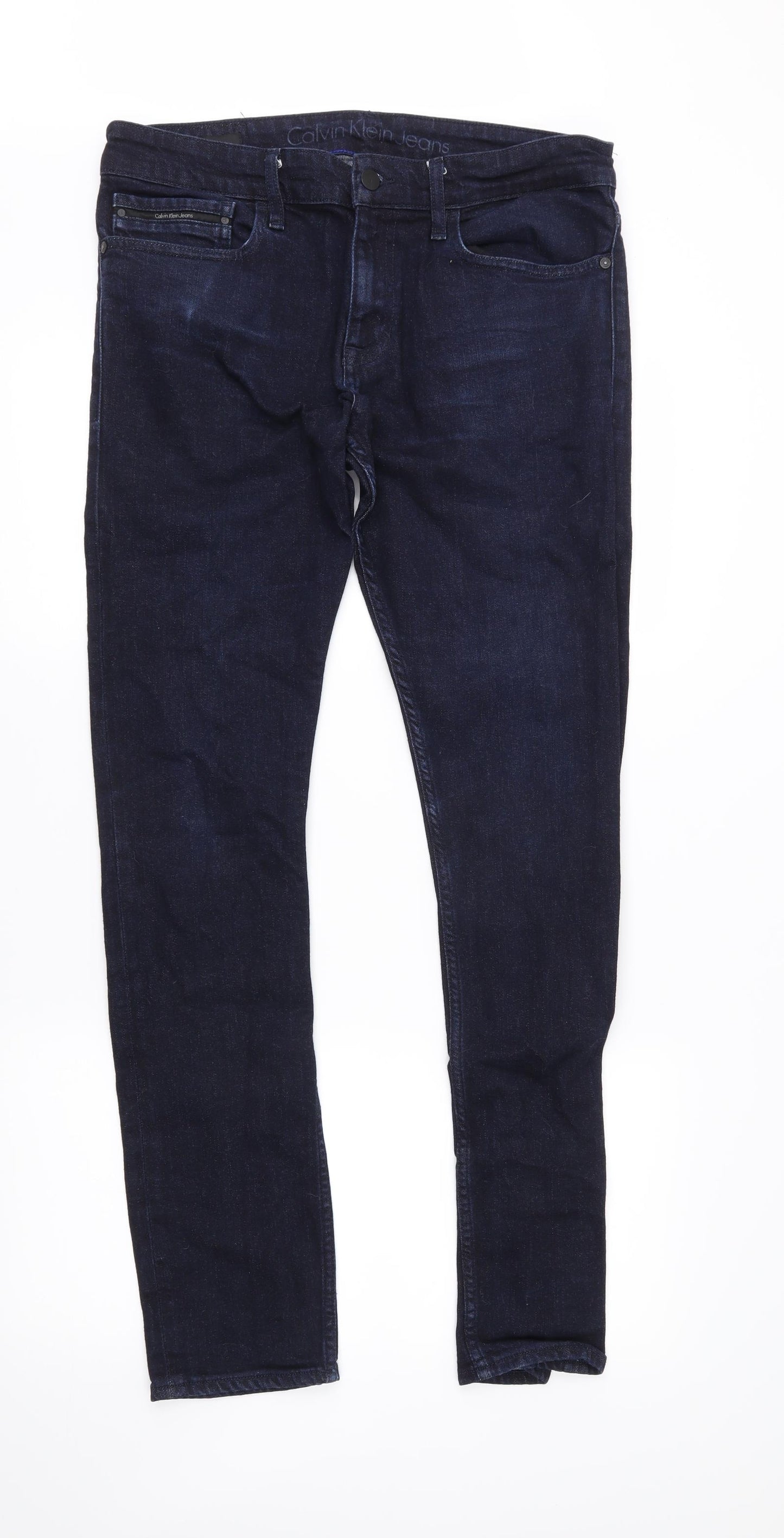 Calvin Klein Jeans Mens Blue   Straight Jeans Size 33 in L34 in