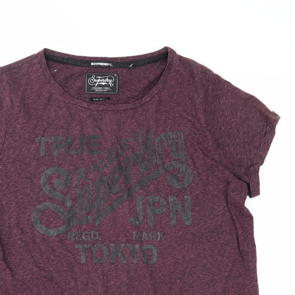 Superdry Womens Purple   Basic T-Shirt Size S