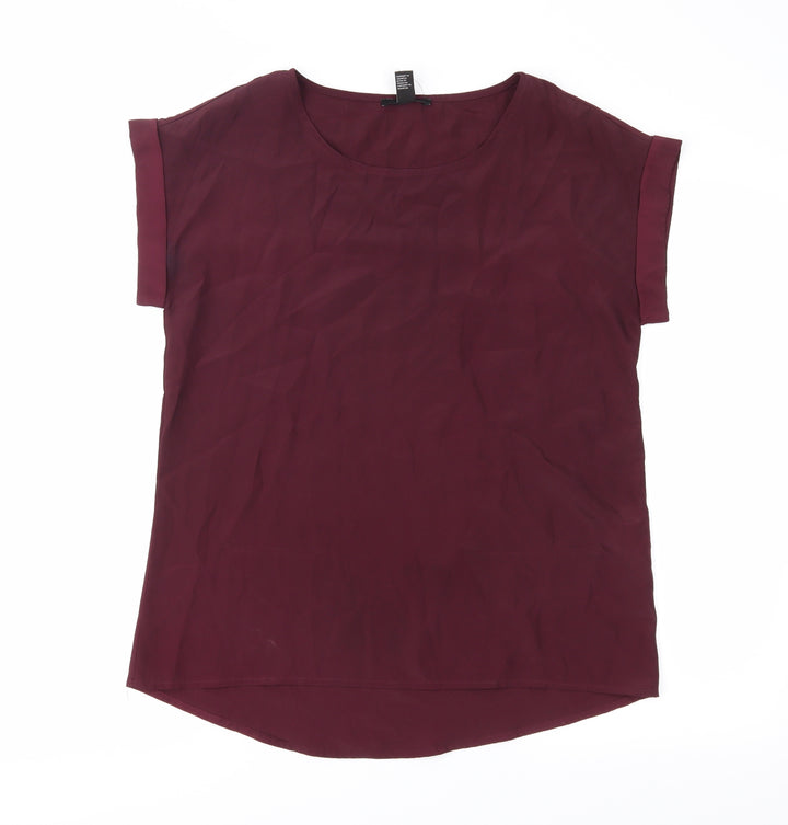 FOREVER 21 Womens Purple Basic Blouse Size S