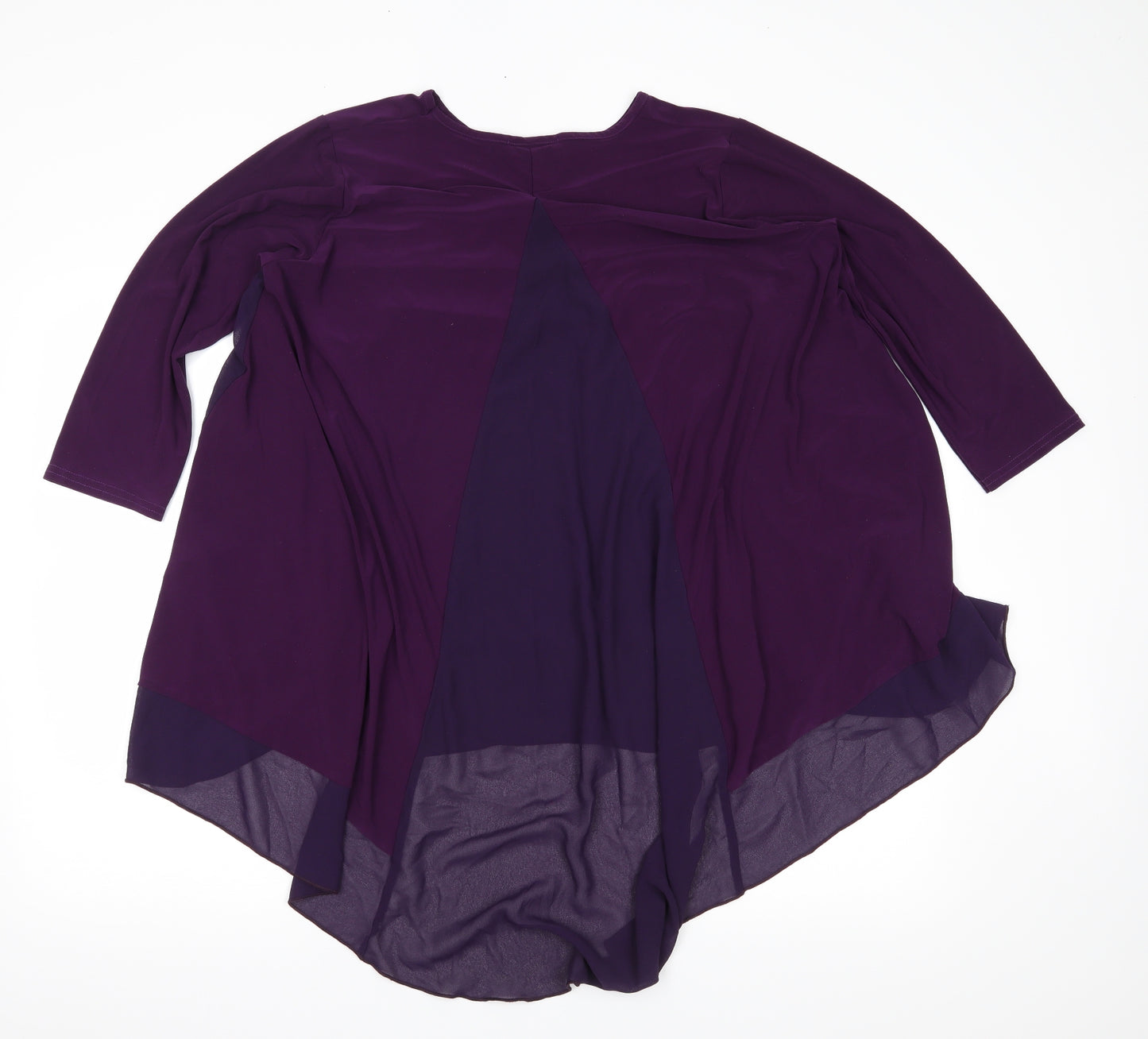 Nicole Collection Womens Purple   Basic Blouse Size L