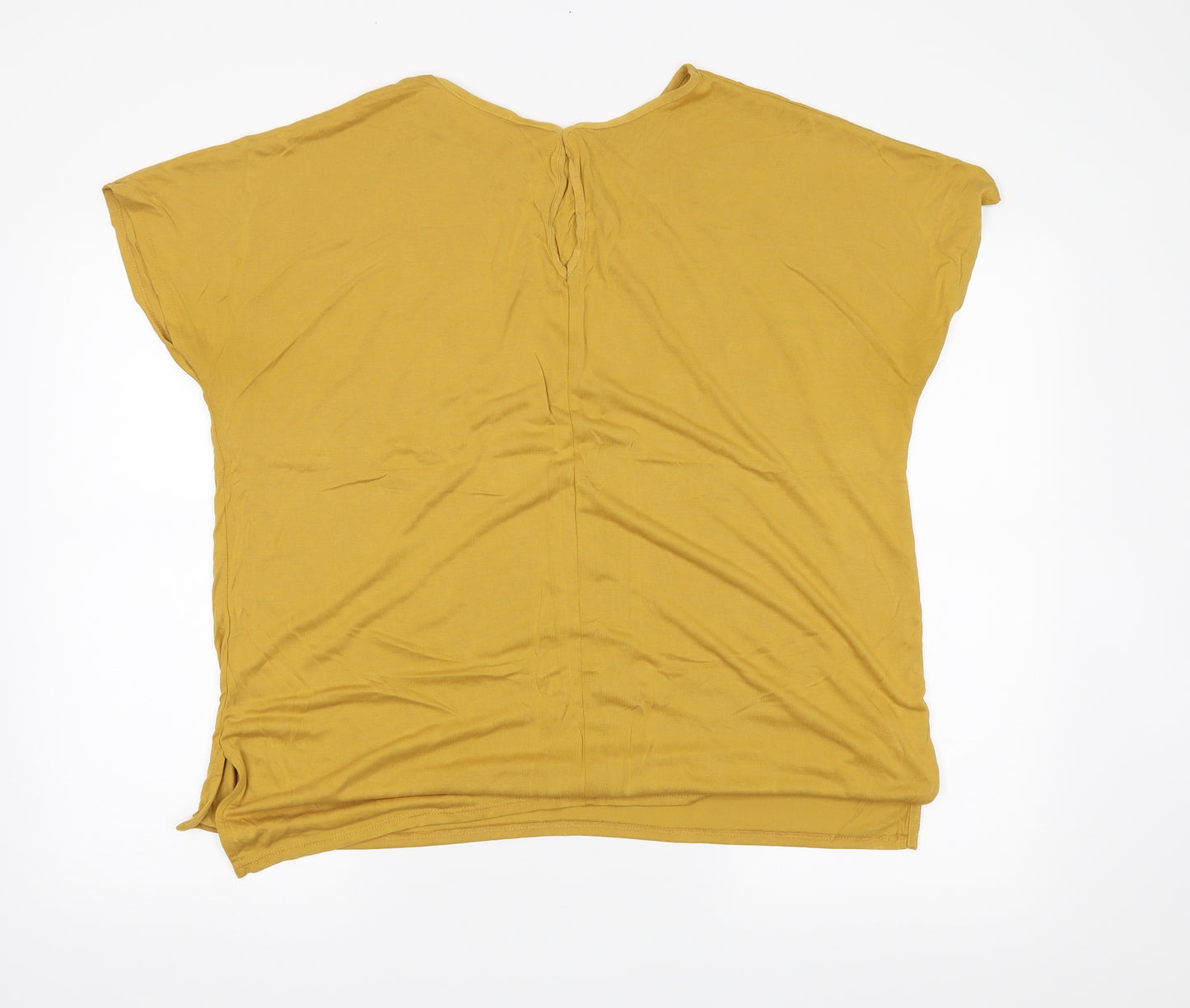 Emeliax Womens Yellow   Basic Blouse Size L