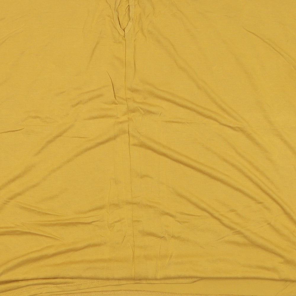 Emeliax Womens Yellow   Basic Blouse Size L