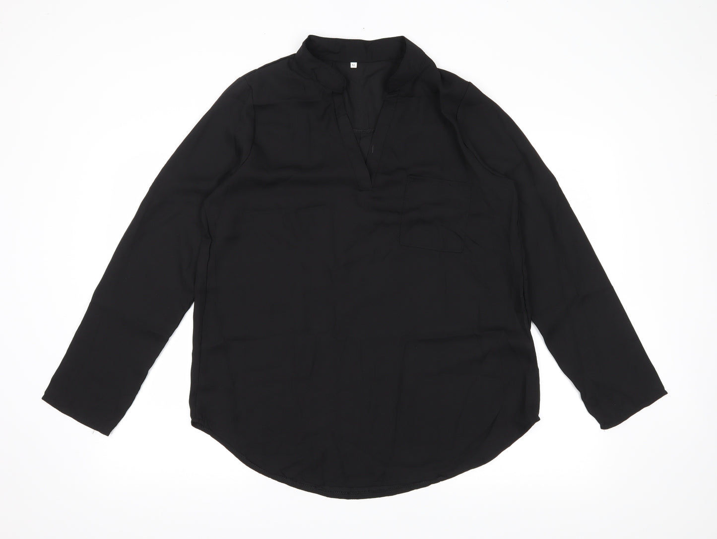 Preworn Womens Black   Basic Blouse Size XL
