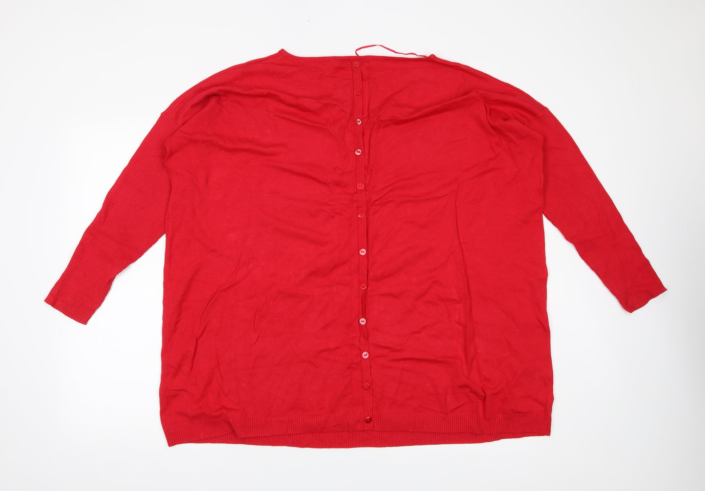 Bonmarché Womens Red   Cardigan Jumper Size L