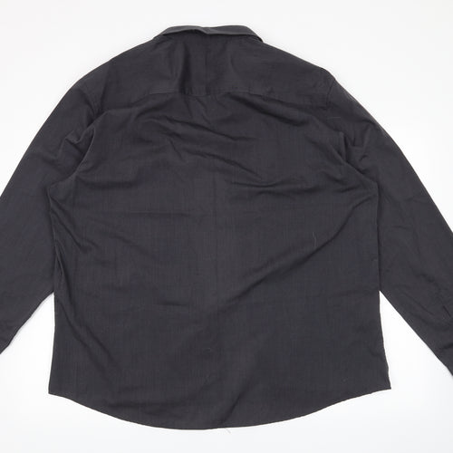 F&F Mens Grey    Dress Shirt Size 18