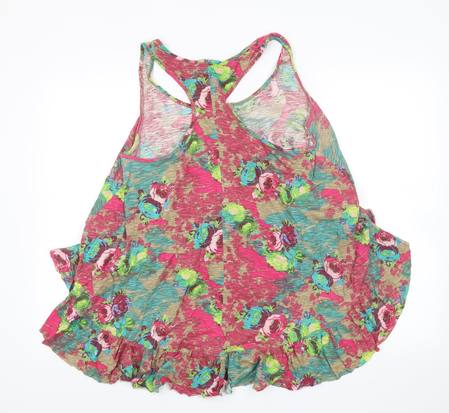 NEXT Womens Green Floral  Basic Tank Size 14