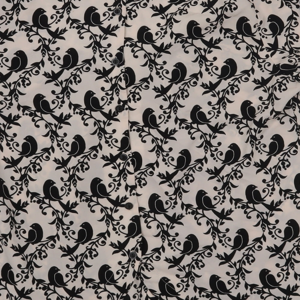 dorophy perkins Womens Ivory Floral  Basic Blouse Size 14