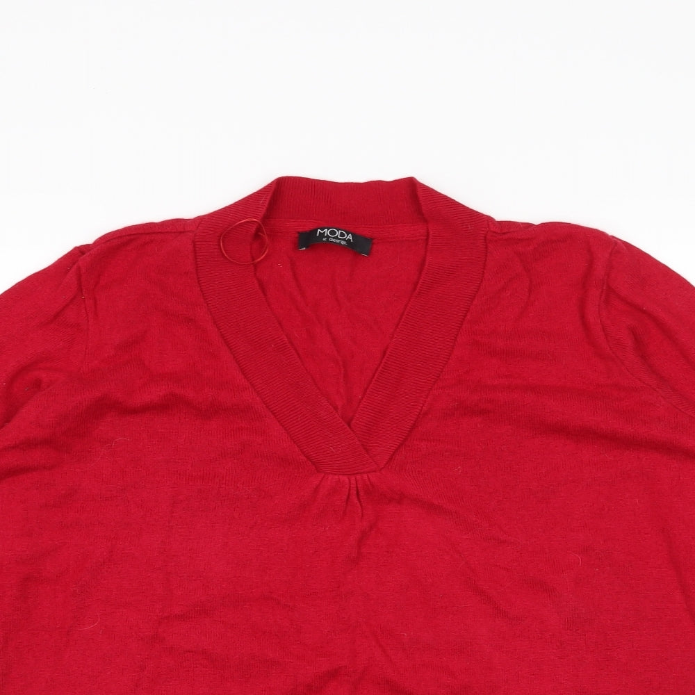 George Womens Red   Pullover Jumper Size 16