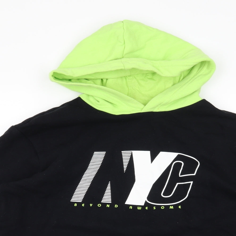 H&M Boys Black   Pullover Hoodie Size 13-14 Years