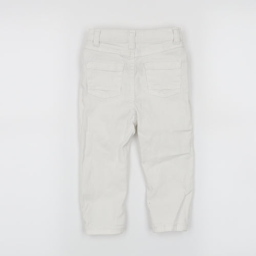 est:88 Girls White  Denim Pedal Pusher Jeans Size 12-18 Months