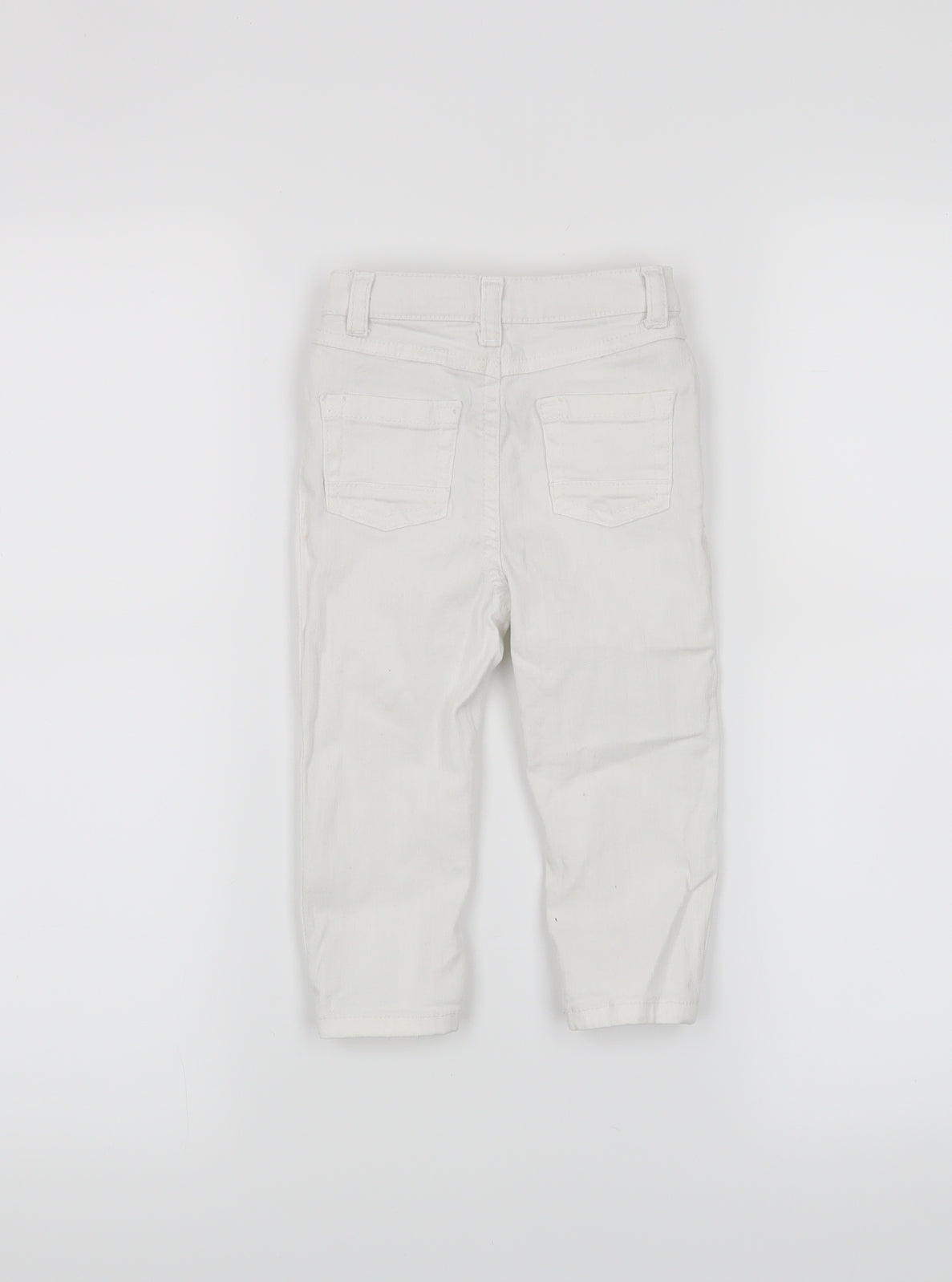 est:88 Girls White  Denim Pedal Pusher Jeans Size 12-18 Months